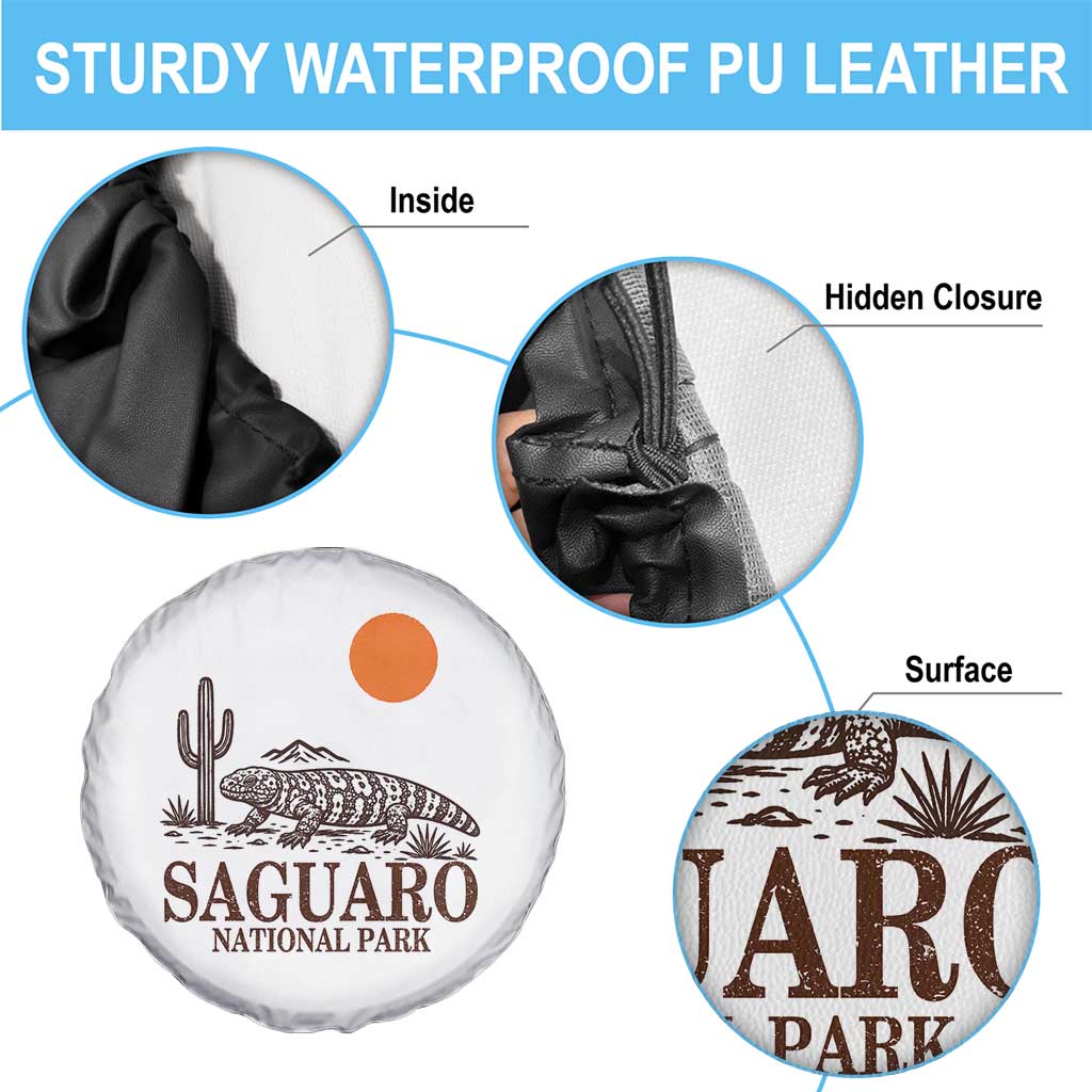 Saguaro National Park Gila Monster Hiking Arizona Spare Tire Cover Desert Cactus Sunset Southwest Nature Tucson Souvenir Gift