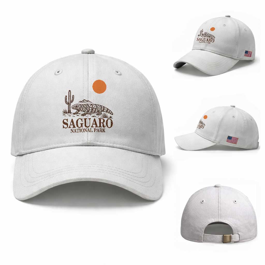 Saguaro National Park Gila Monster Hiking Arizona Baseball Cap Desert Cactus Sunset Southwest Nature Tucson Souvenir Gift