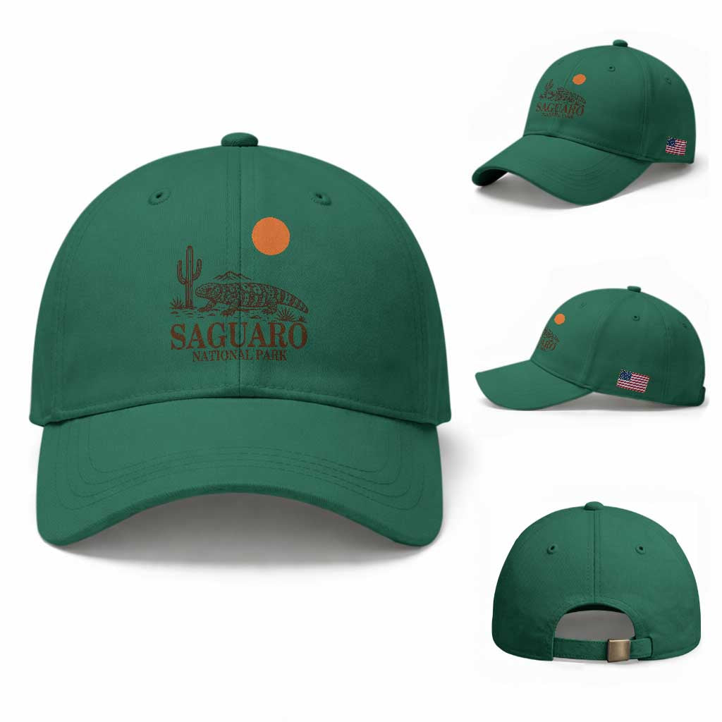 Saguaro National Park Gila Monster Hiking Arizona Baseball Cap Desert Cactus Sunset Southwest Nature Tucson Souvenir Gift