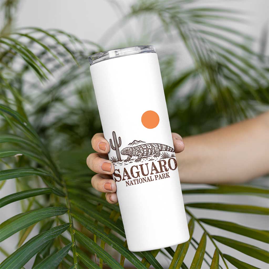Saguaro National Park Gila Monster Hiking Arizona Skinny Tumbler Desert Cactus Sunset Southwest Nature Tucson Souvenir Gift