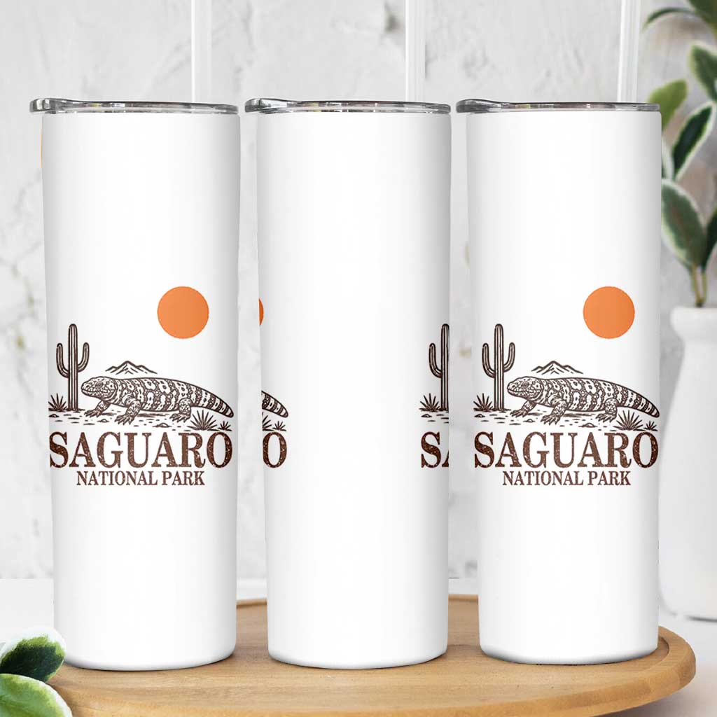 Saguaro National Park Gila Monster Hiking Arizona Skinny Tumbler Desert Cactus Sunset Southwest Nature Tucson Souvenir Gift