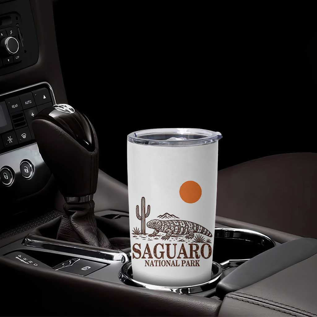 Saguaro National Park Gila Monster Hiking Arizona Tumbler Cup Desert Cactus Sunset Southwest Nature Tucson Souvenir Gift