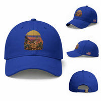 Retro Arizona Roadrunner Desert Sunset Baseball Cap Southwest Bird Wildlife Nature Lover
