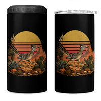 Retro Arizona Roadrunner Desert Sunset 4 in 1 Can Cooler Tumbler Southwest Bird Wildlife Nature Lover