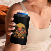 Retro Arizona Roadrunner Desert Sunset 4 in 1 Can Cooler Tumbler Southwest Bird Wildlife Nature Lover
