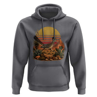 Retro Arizona Roadrunner Desert Sunset Hoodie Southwest Bird Wildlife Nature Lover