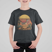 Retro Arizona Roadrunner Desert Sunset T Shirt For Kid Southwest Bird Wildlife Nature Lover