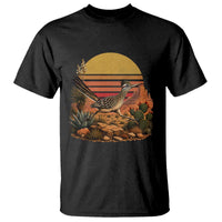 Retro Arizona Roadrunner Desert Sunset T Shirt Southwest Bird Wildlife Nature Lover