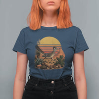Retro Arizona Roadrunner Desert Sunset T Shirt For Women Southwest Bird Wildlife Nature Lover