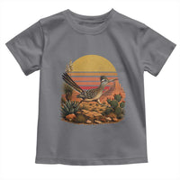 Retro Arizona Roadrunner Desert Sunset Toddler T Shirt Southwest Bird Wildlife Nature Lover