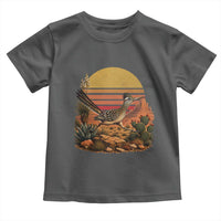 Retro Arizona Roadrunner Desert Sunset Toddler T Shirt Southwest Bird Wildlife Nature Lover