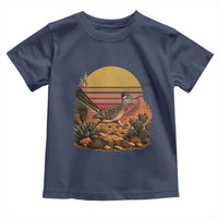 Retro Arizona Roadrunner Desert Sunset Toddler T Shirt Southwest Bird Wildlife Nature Lover