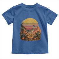 Retro Arizona Roadrunner Desert Sunset Toddler T Shirt Southwest Bird Wildlife Nature Lover
