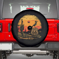 Route Highway 66 Roadrunner Desert Sunset Arizona Spare Tire Cover Cactus Landscape Texas Nevada Southwest Bird Lover