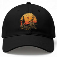 Route Highway 66 Roadrunner Desert Sunset Arizona Baseball Cap Cactus Landscape Texas Nevada Southwest Bird Lover