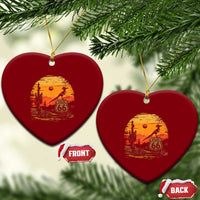 Route Highway 66 Roadrunner Desert Sunset Arizona Ceramic Ornament Cactus Landscape Texas Nevada Southwest Bird Lover