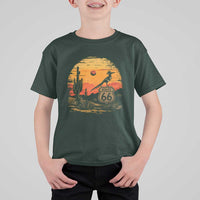 Route Highway 66 Roadrunner Desert Sunset Arizona T Shirt For Kid Cactus Landscape Texas Nevada Southwest Bird Lover