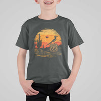 Route Highway 66 Roadrunner Desert Sunset Arizona T Shirt For Kid Cactus Landscape Texas Nevada Southwest Bird Lover