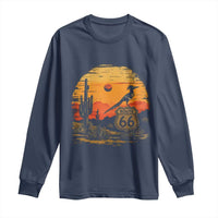 Route Highway 66 Roadrunner Desert Sunset Arizona Long Sleeve Shirt Cactus Landscape Texas Nevada Southwest Bird Lover