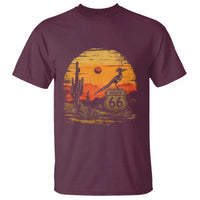 Route Highway 66 Roadrunner Desert Sunset Arizona T Shirt Cactus Landscape Texas Nevada Southwest Bird Lover