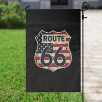 Route US 66 American Flag Americana Road Trip Garden Flag