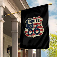 Route US 66 American Flag Americana Road Trip Garden Flag