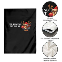 Funny Reindeer Christmas Meme Garden Flag I Am Trying My Best - Wonder Print Shop