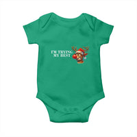 Funny Reindeer Christmas Meme Baby Onesie I Am Trying My Best - Wonder Print Shop