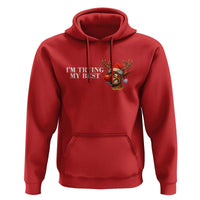 Funny Reindeer Christmas Meme Hoodie I Am Trying My Best - Wonder Print Shop