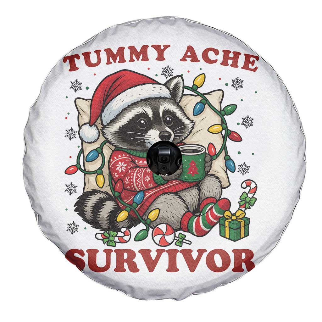 Funny Racoon Christmas Meme Spare Tire Cover Tummy Ache Survivor - Wonder Print Shop