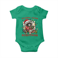 Funny Racoon Christmas Meme Baby Onesie Tummy Ache Survivor - Wonder Print Shop