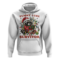 Funny Racoon Christmas Meme Hoodie Tummy Ache Survivor - Wonder Print Shop