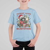 Funny Racoon Christmas Meme T Shirt For Kid Tummy Ache Survivor - Wonder Print Shop