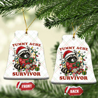 Funny Racoon Xmas Meme Ceramic Ornament Tummy Ache Survivor - Wonder Print Shop