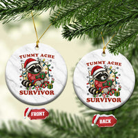 Funny Racoon Xmas Meme Ceramic Ornament Tummy Ache Survivor - Wonder Print Shop