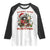 Funny Racoon Christmas Meme Raglan Shirt Tummy Ache Survivor - Wonder Print Shop