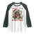 Funny Racoon Christmas Meme Raglan Shirt Tummy Ache Survivor - Wonder Print Shop