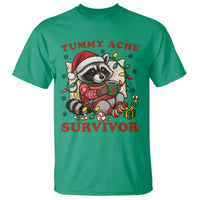 Funny Racoon Christmas Meme T Shirt Tummy Ache Survivor - Wonder Print Shop