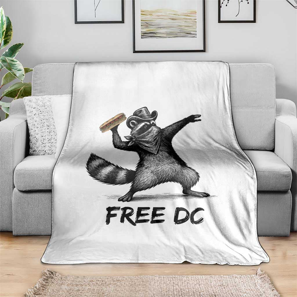 The Sandwich Guy Free DC Throw Blanket Funny Racoon Meme - Wonder Print Shop