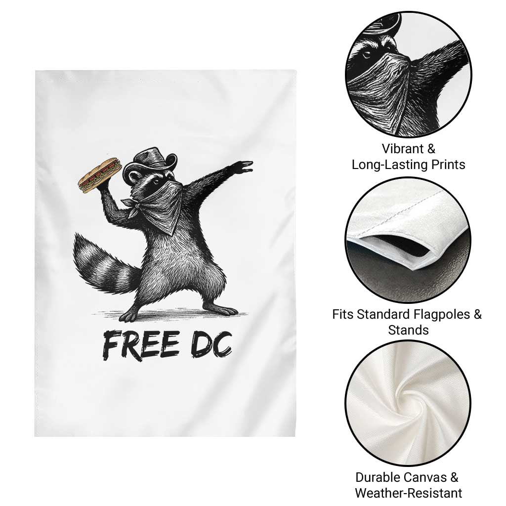The Sandwich Guy Free DC Garden Flag Funny Racoon Meme - Wonder Print Shop