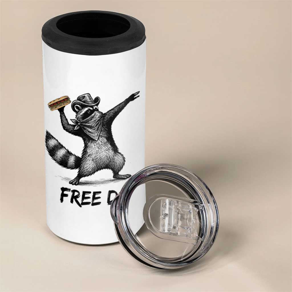 The Sandwich Guy Free DC 4 in 1 Can Cooler Tumbler Funny Racoon Meme