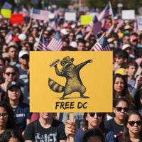 The Sandwich Guy Free DC Protest Sign Funny Racoon Meme - Wonder Print Shop
