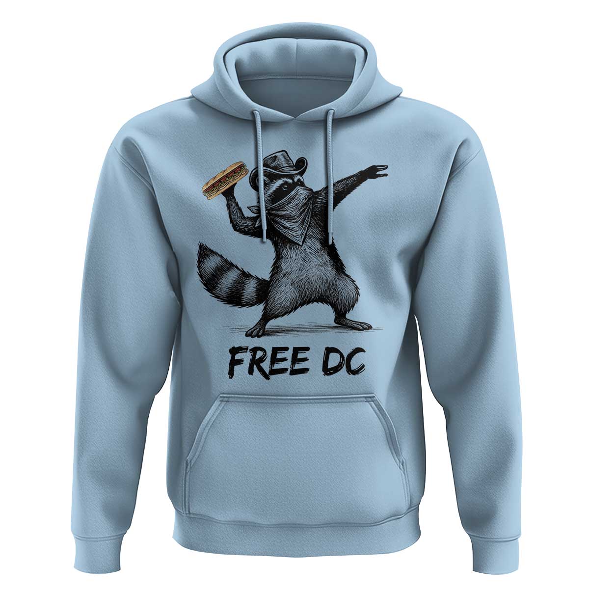 The Sandwich Guy Free DC Hoodie Funny Racoon Meme - Wonder Print Shop