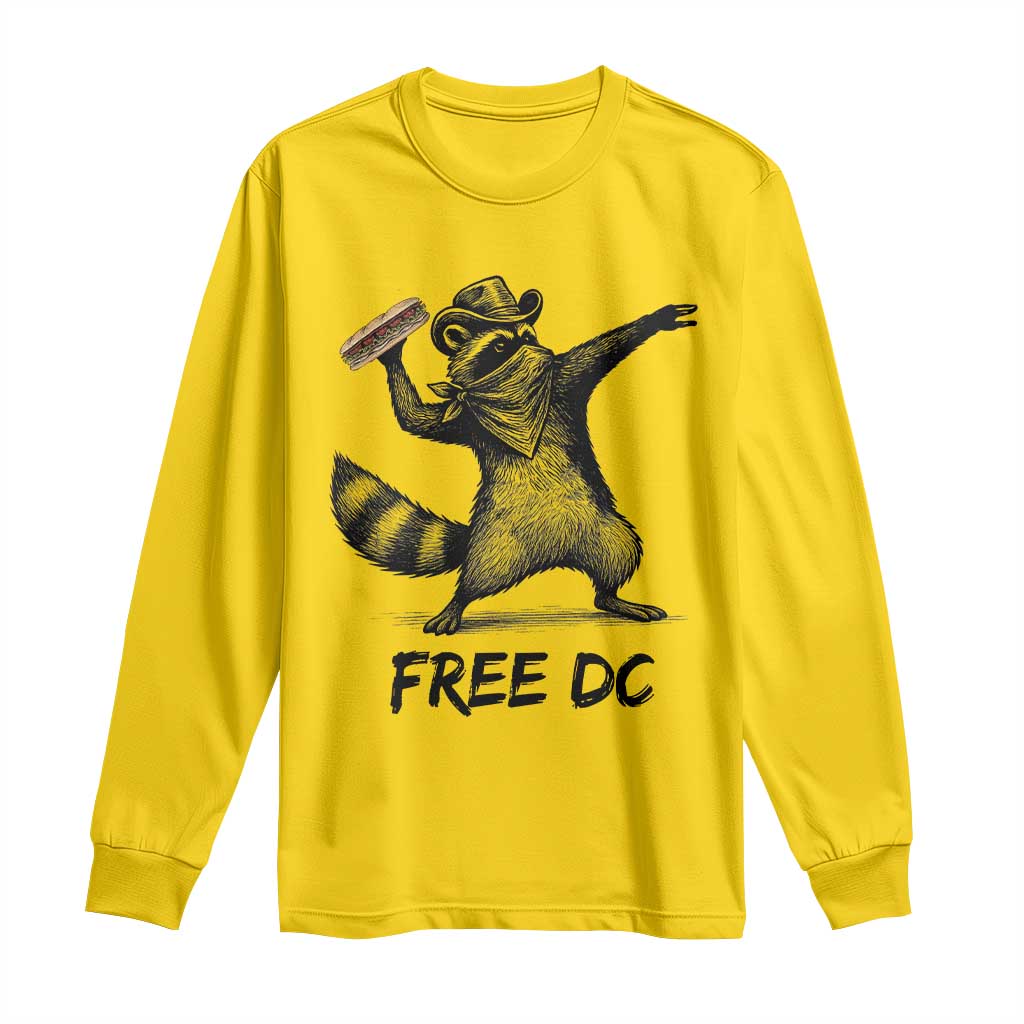 The Sandwich Guy Free DC Long Sleeve Shirt Funny Racoon Meme - Wonder Print Shop