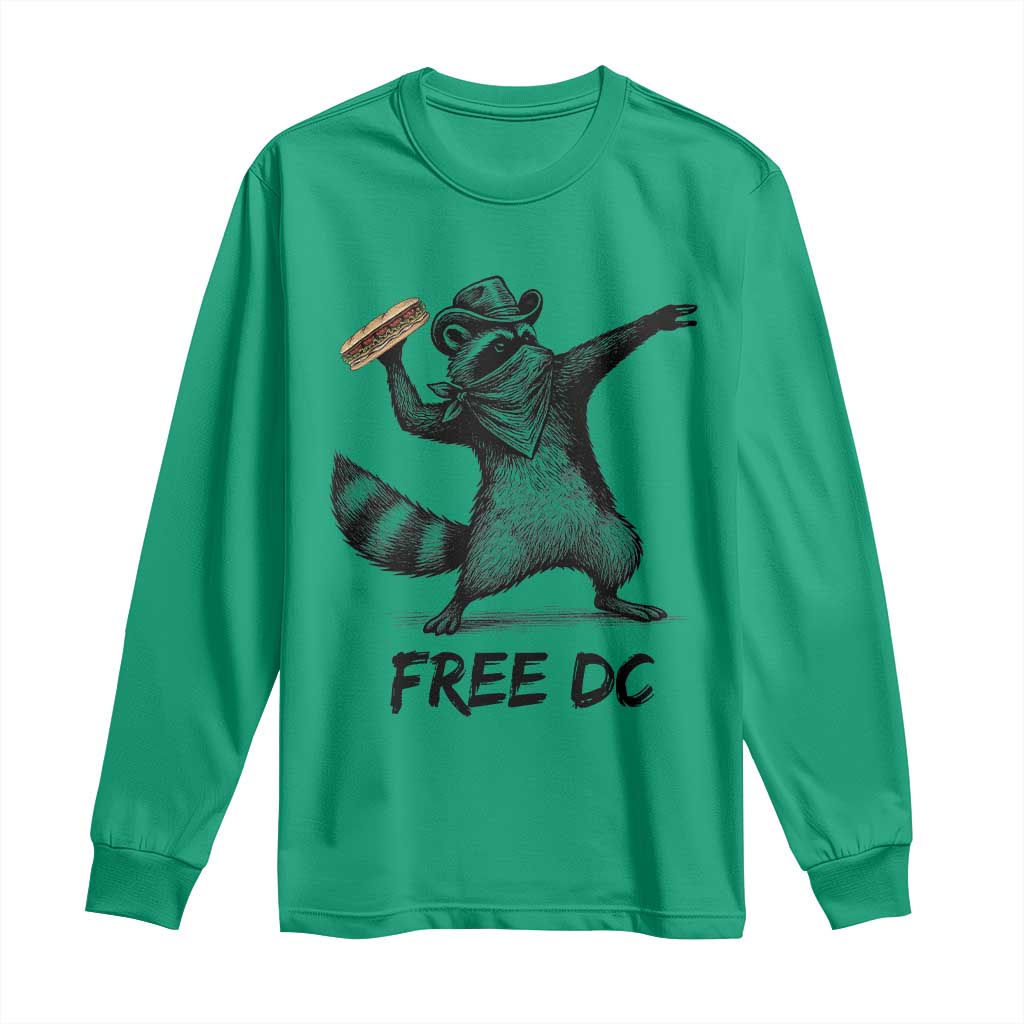 The Sandwich Guy Free DC Long Sleeve Shirt Funny Racoon Meme - Wonder Print Shop