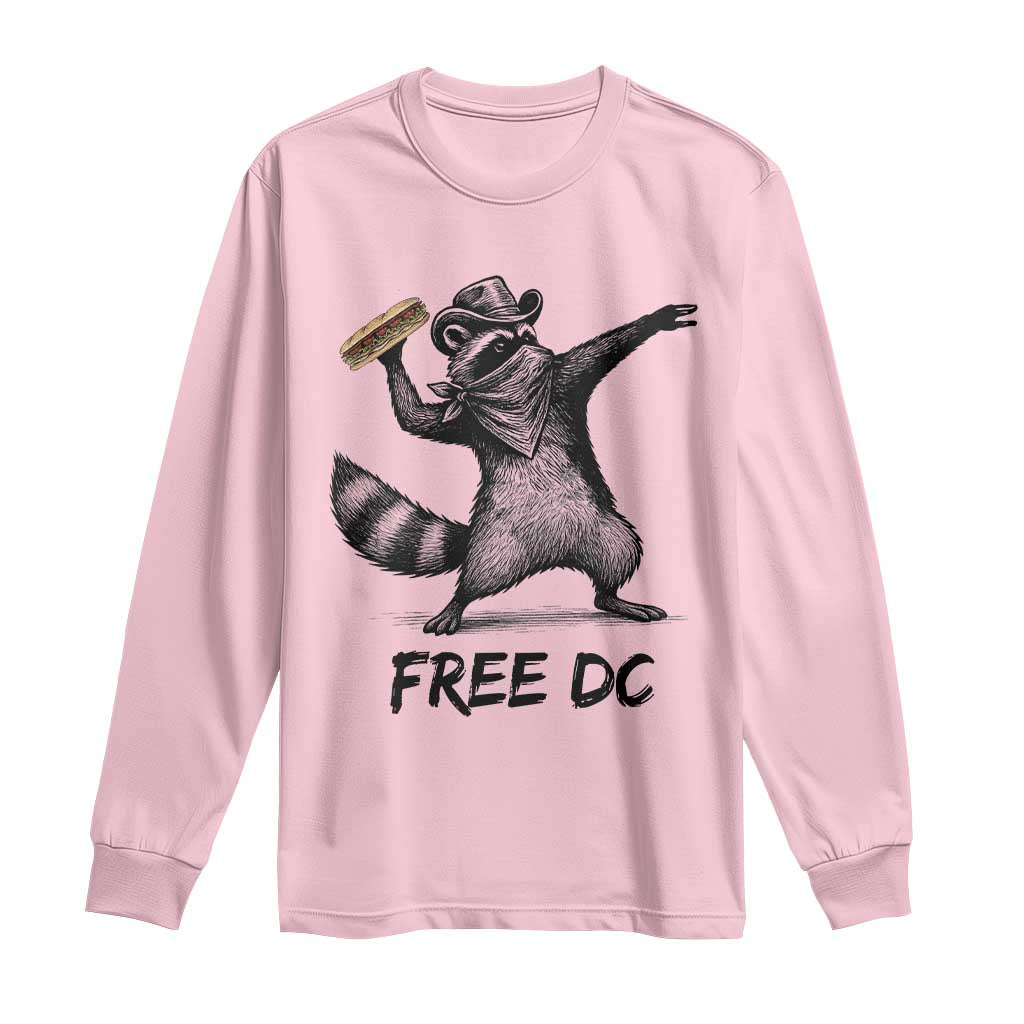 The Sandwich Guy Free DC Long Sleeve Shirt Funny Racoon Meme - Wonder Print Shop