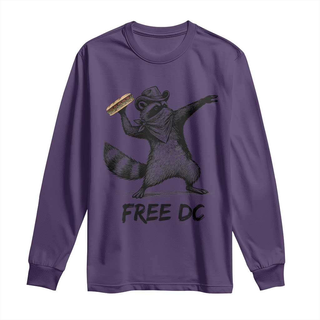 The Sandwich Guy Free DC Long Sleeve Shirt Funny Racoon Meme - Wonder Print Shop