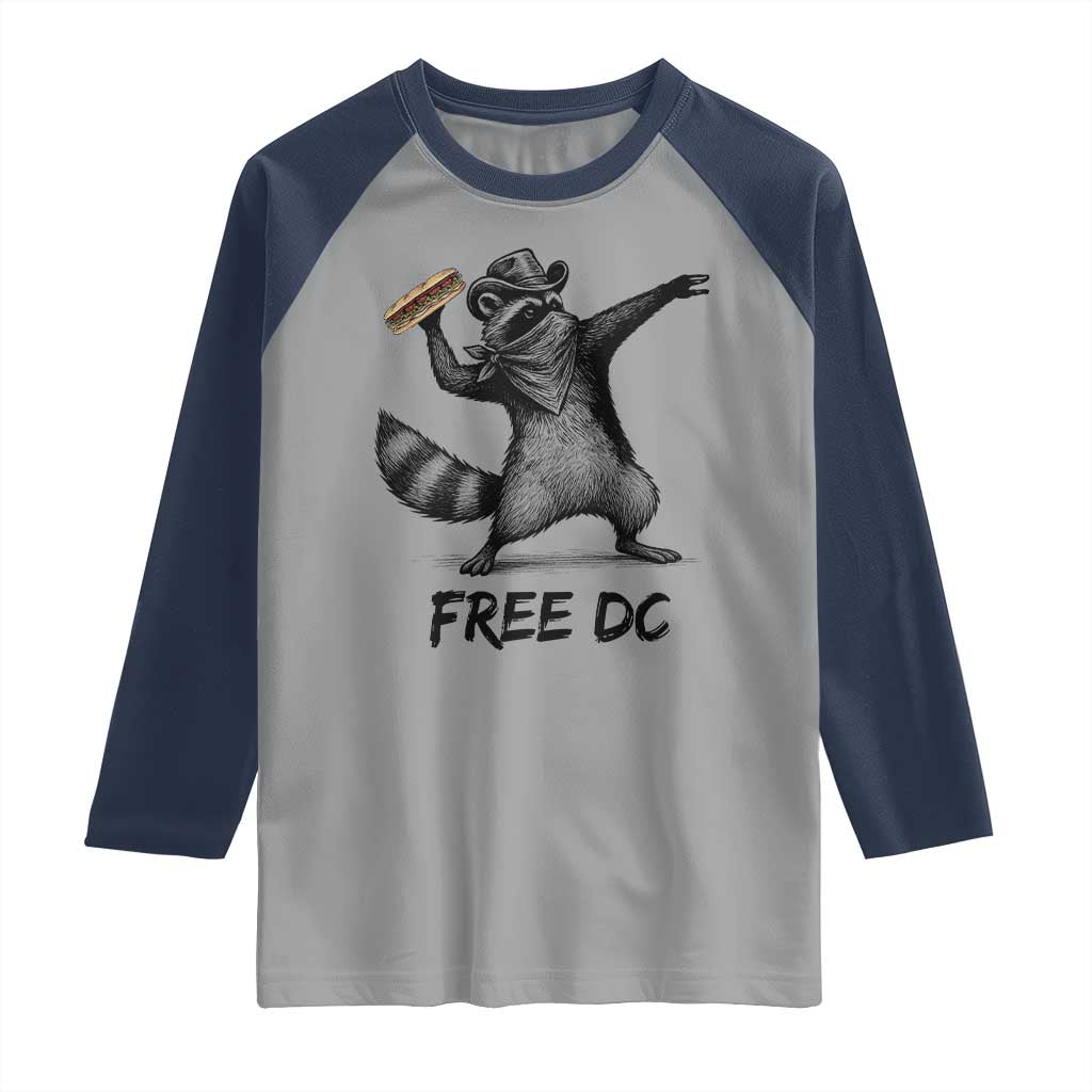The Sandwich Guy Free DC Raglan Shirt Funny Racoon Meme - Wonder Print Shop