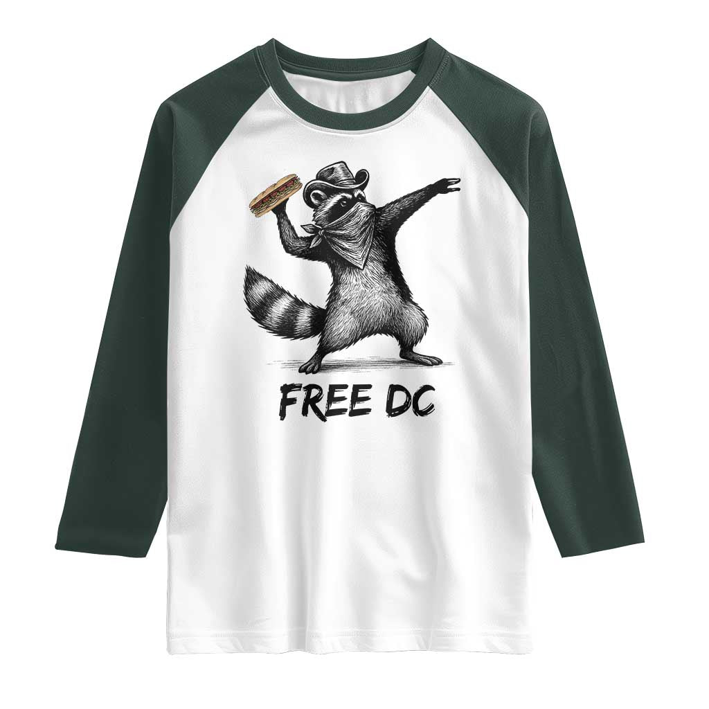 The Sandwich Guy Free DC Raglan Shirt Funny Racoon Meme - Wonder Print Shop