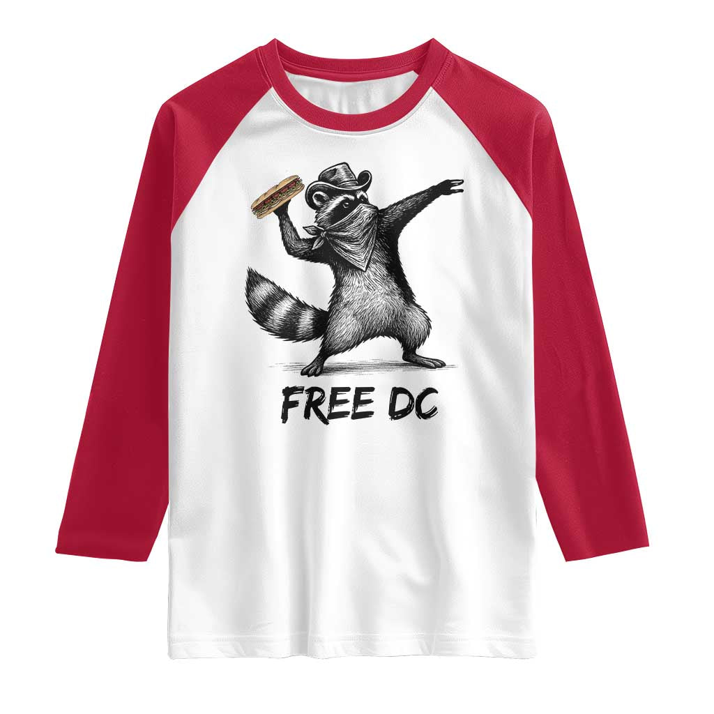 The Sandwich Guy Free DC Raglan Shirt Funny Racoon Meme - Wonder Print Shop